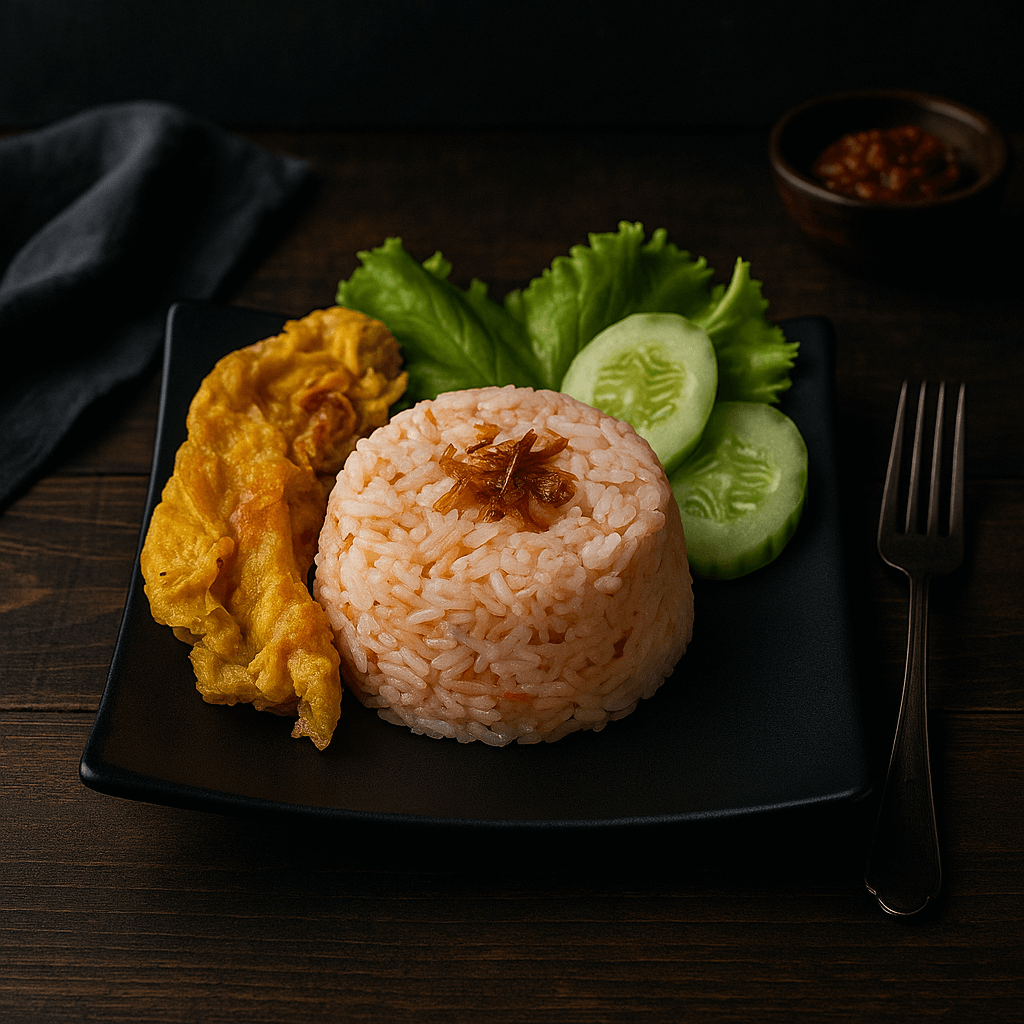 Nasi Bejek Telur Dadar 